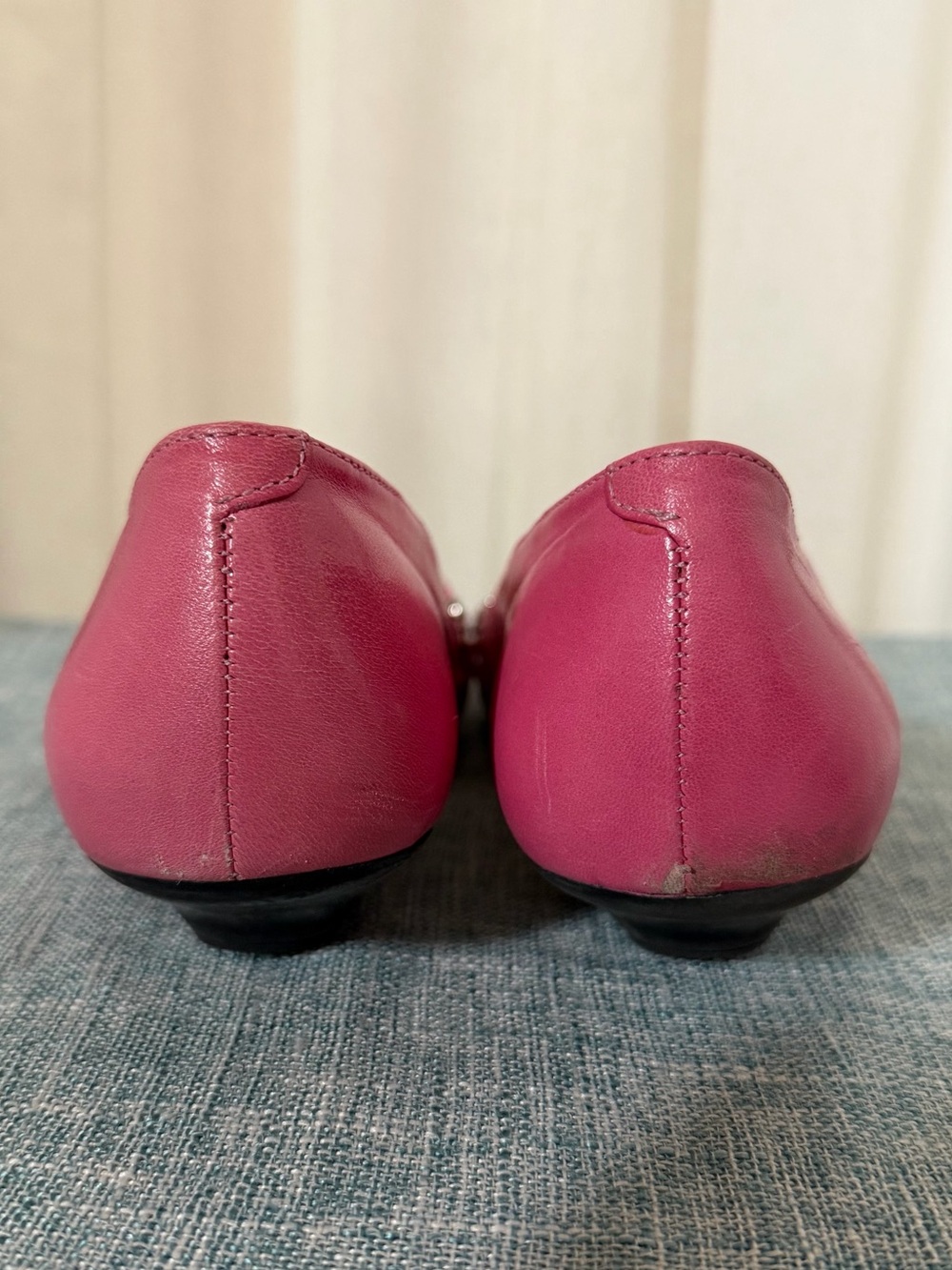 Vintage Gianni Bini Pink Crystal-Trim Ballet Flats - Picture 3 of 3
